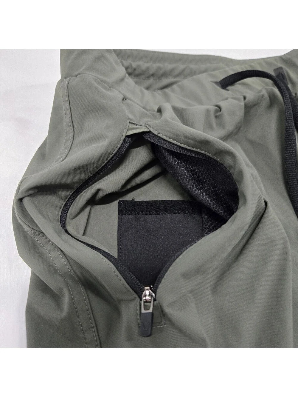 EUC Size S Men's ASRV Joggers Tetra-Lite High Rib Jogger Pants Olive DSG-0477